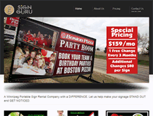 Tablet Screenshot of portablesignswinnipeg.ca